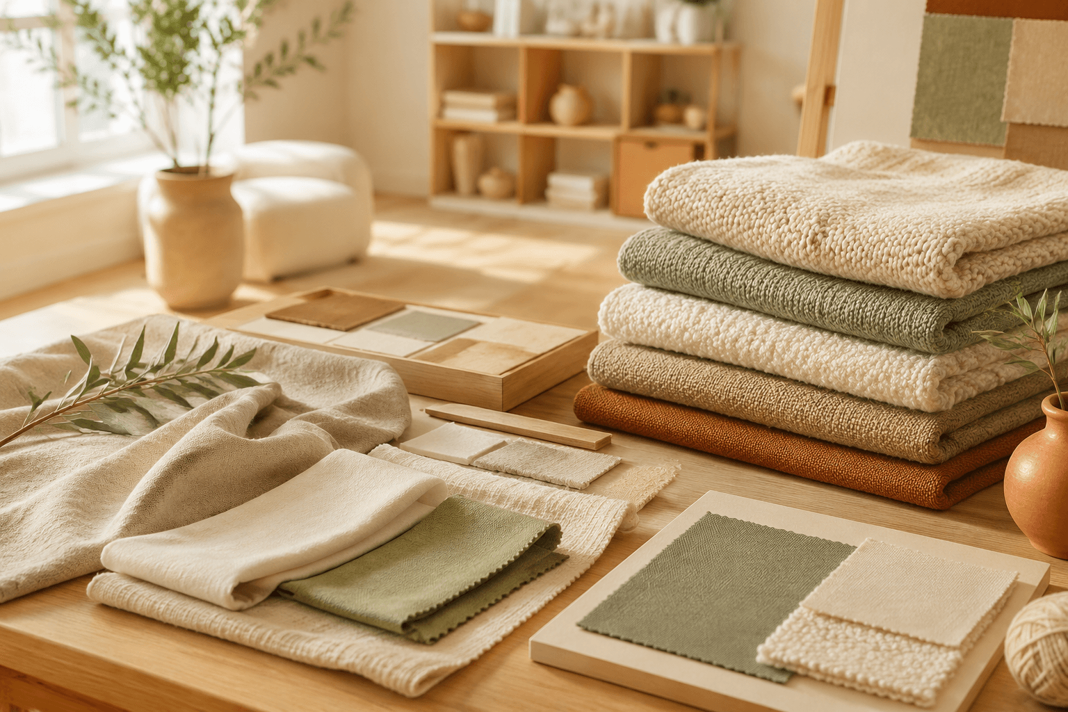 The Howlfab studio, where fabrics and prints come together